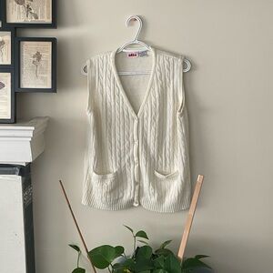 Cream Cable Knit Cardigan for Layering